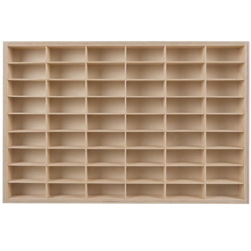 Säilytyshylly Pienoismalleille / Kokoelmaesineille - 54-lokeroa