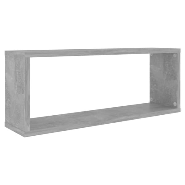Kuutioseinähyllyt 2 kpl betoninharmaa 60x15x23 cm lastulevy