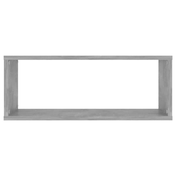 Kuutioseinähyllyt 2 kpl betoninharmaa 60x15x23 cm lastulevy