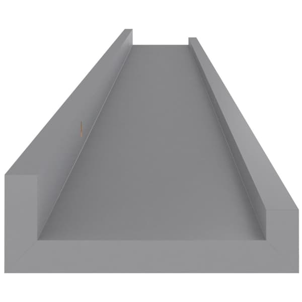væghylder 4 stk. 100x9x3 cm grå