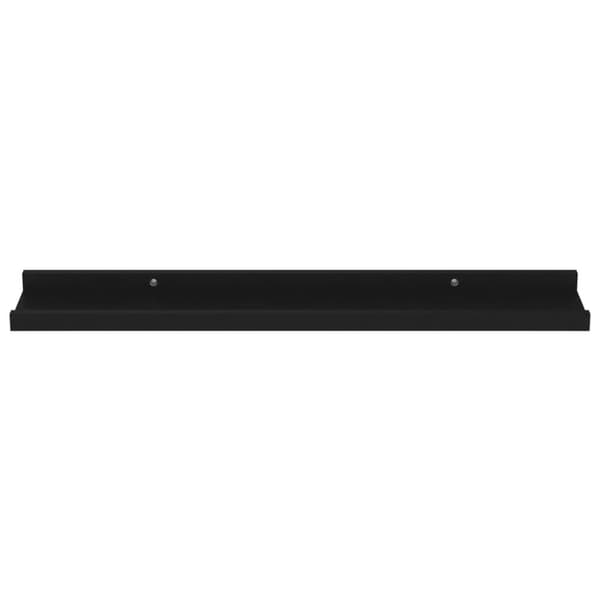 Vägghyllor 4 st svart 60x9x3 cm