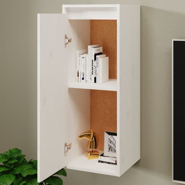 Seinäkaapit 2 kpl valkoinen 30x30x80 cm täysi mänty
