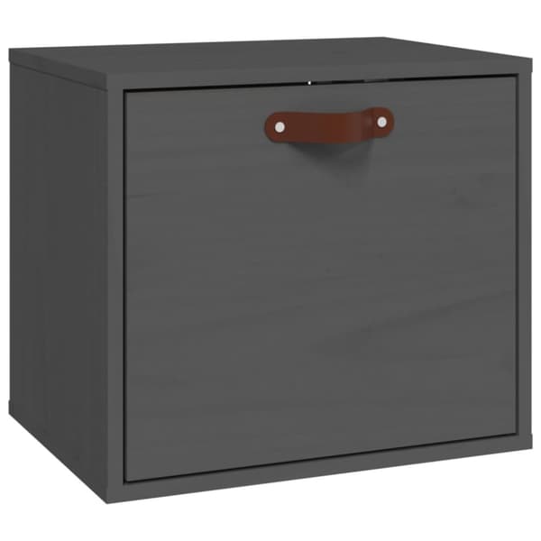 vægskab 40x30x35 cm massivt fyrretræ grå