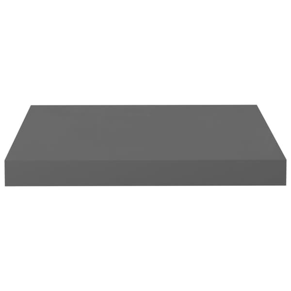 Kelluvat seinähyllyt 4kpl korkeakiilto harmaa 40x23x3,8 cm MDF