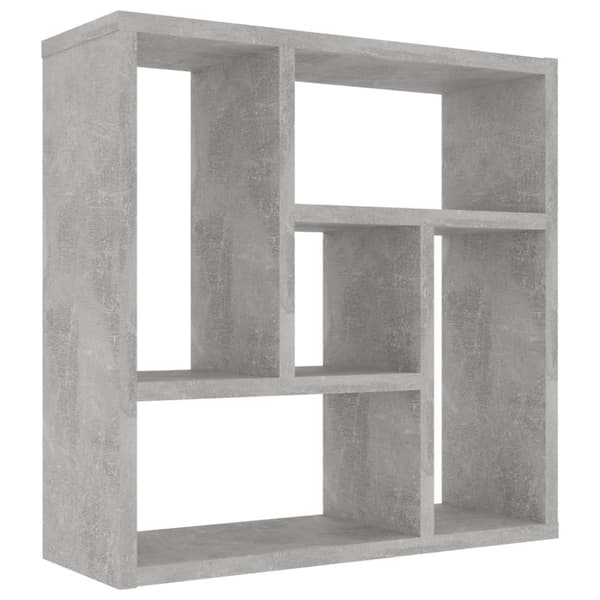 væghylde 45,1x16x45,1 cm spånplade betongrå