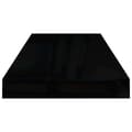 Pikkukuva 6 / 8: Kelluvat seinähyllyt 4 kpl korkeak. musta 60x23,5x3,8 cm MDF