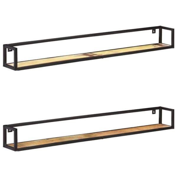 Seinähyllyt 2 kpl 160 cm kierrätetty täyspuu