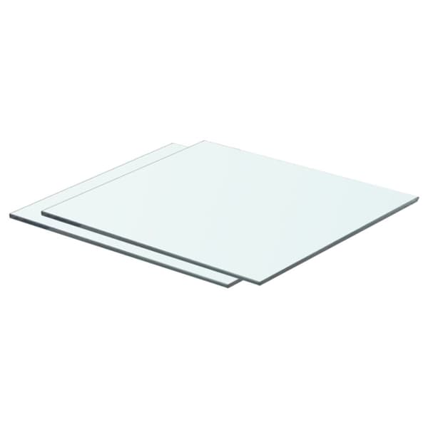 hylder 2 stk. glaspanel 40 x 30 cm klar