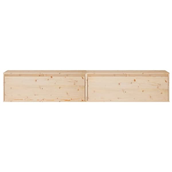Väggskåp 2 st 100x30x35 cm massiv furu