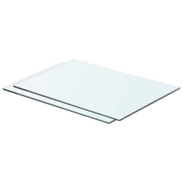 hylder 2 stk. glaspanel 50 x 30 cm klar