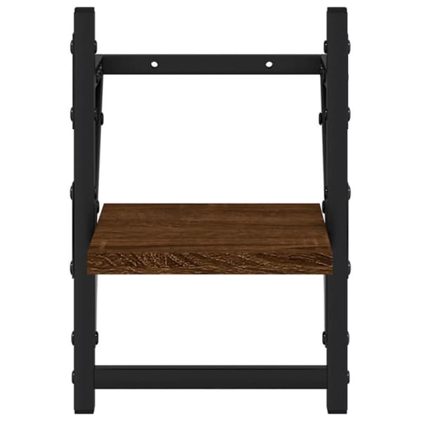 Seinähyllyt tangoilla 2 kpl ruskea tammi 20x25x30 cm