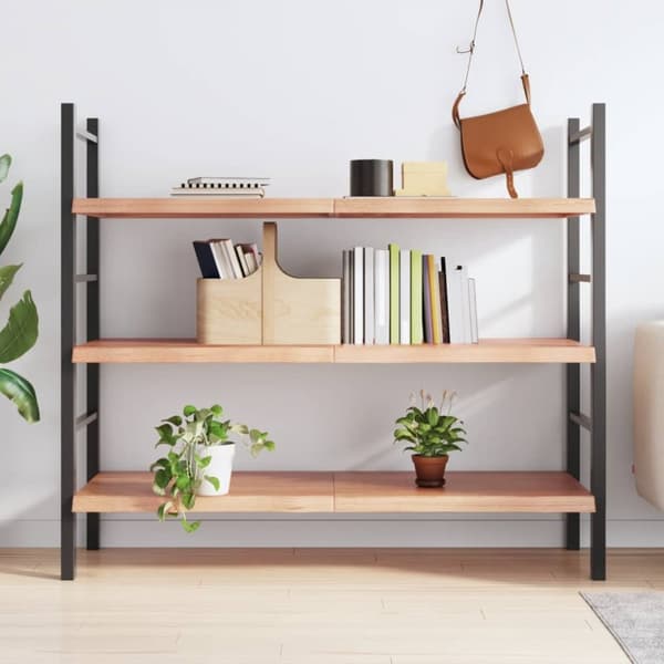 Seinähylly vaaleanruskea 140x50x(2-4) cm käsitelty täystammi