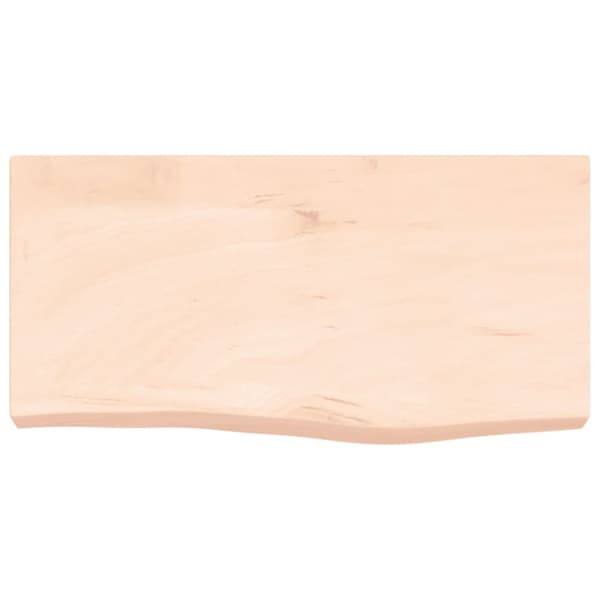 væghylde 60x30x(2-6) cm ubehandlet massivt egetræ