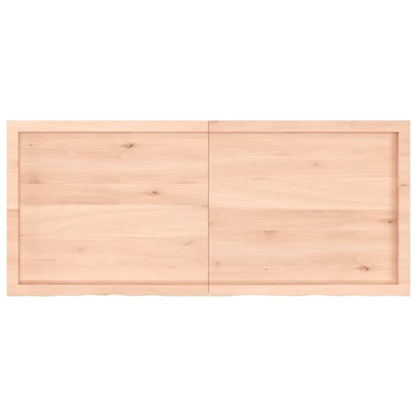 Hyllplan 140x60x(2-6) cm obehandlad massiv ek