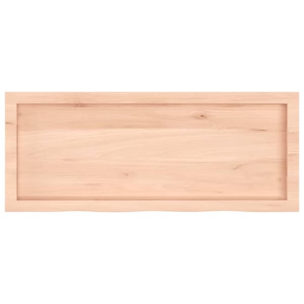 væghylde 100x40x(2-4) cm ubehandlet massivt egetræ