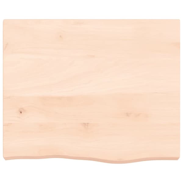 væghylde 60x50x(2-6) cm ubehandlet massivt egetræ