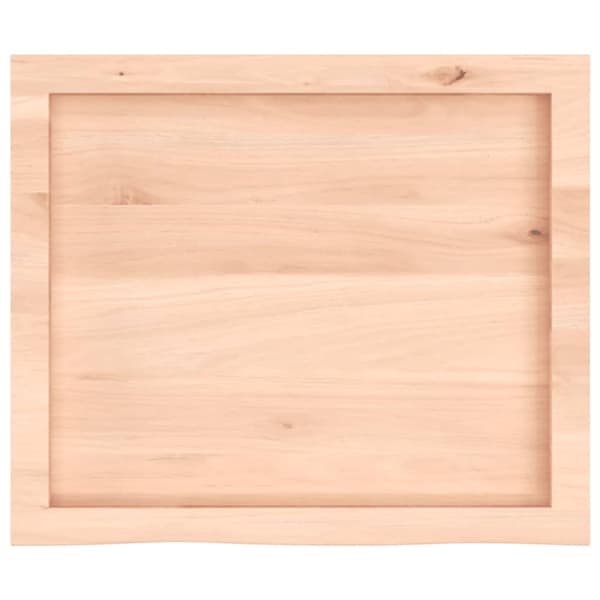 væghylde 60x50x(2-6) cm ubehandlet massivt egetræ