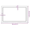 Miniatyrbild 9 av 9: Bänkskiva för badrum 80x50x(2-4) cm obehandlat massivt trä
