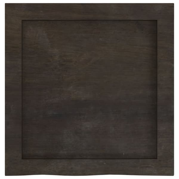 væghylde 40x40x(2-4) cm behandlet massivt egetræ mørkebrun