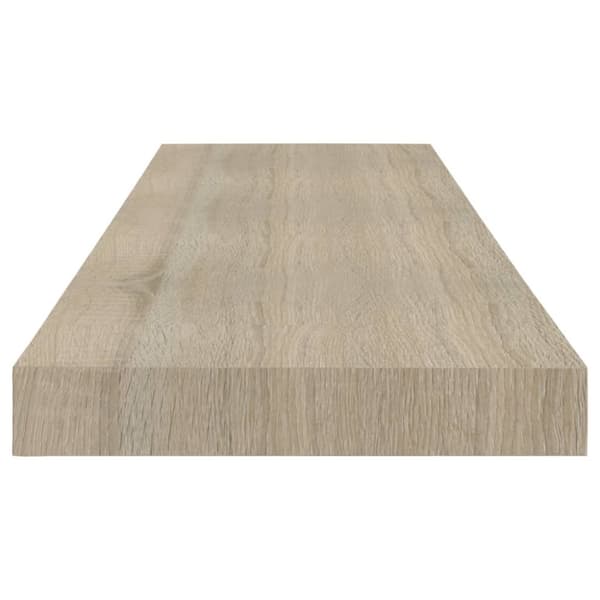 Svävande vägghylla ek 80x23,5x3,8 cm MDF