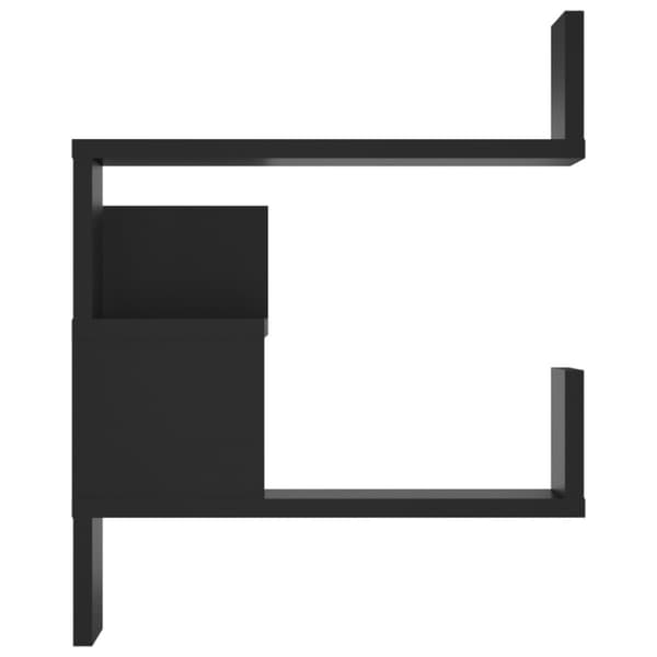Seinäkulmahyllyt 2 kpl musta 40x40x50 cm tekninen puu