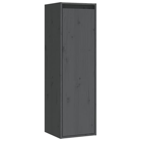Seinäkaapit 2 kpl harmaa 30x30x100 cm täysi mänty