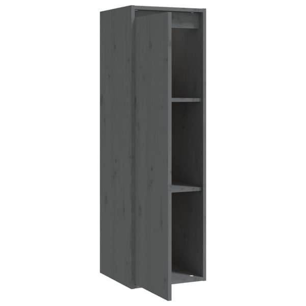 Seinäkaapit 2 kpl harmaa 30x30x100 cm täysi mänty