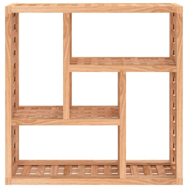 Vägghylla 49x15x49 cm massivt valnötsträ