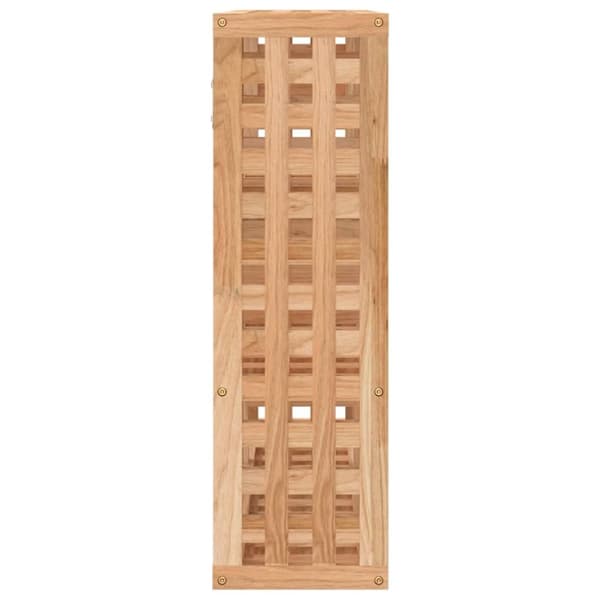 Vägghylla 49x15x49 cm massivt valnötsträ