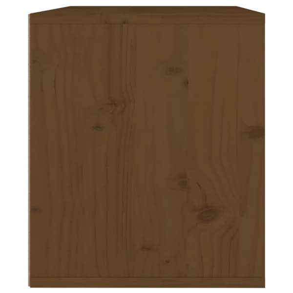 vægskab 45x30x35 cm massivt fyrretræ honningbrun