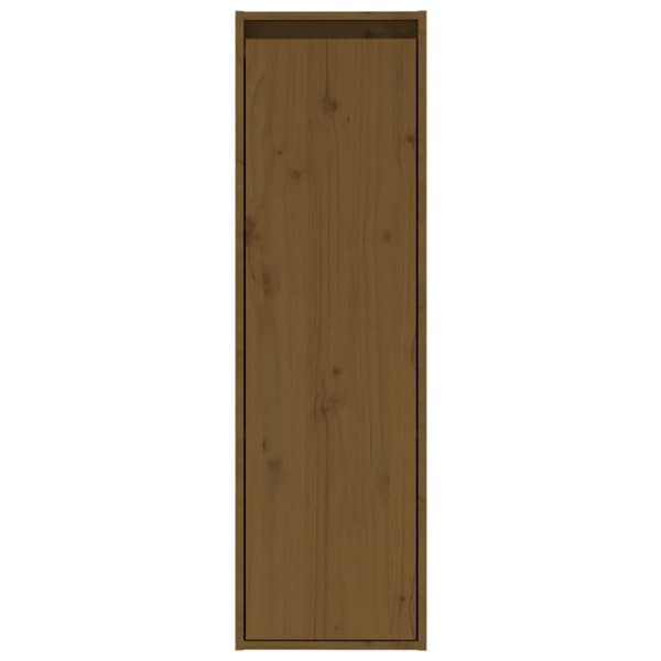 vægskabe 2 stk. 30x30x100 cm massivt fyrretræ gyldenbrun