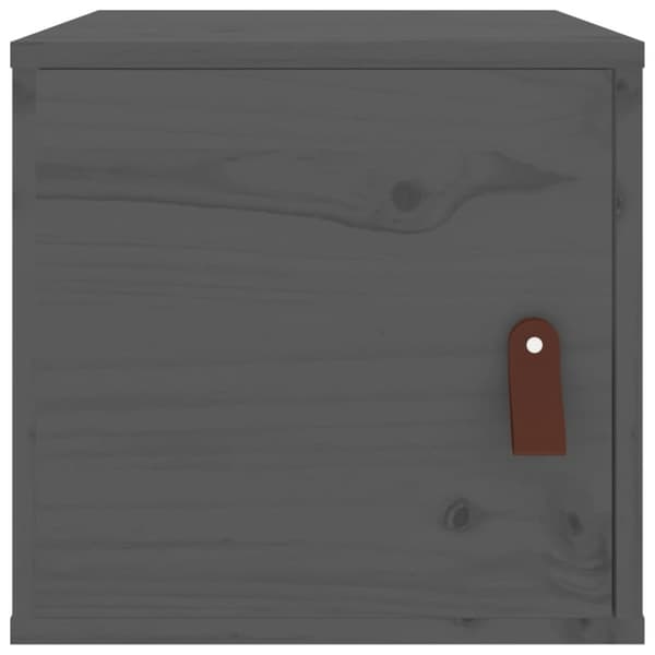 vægskabe 2 stk. 31,5x30x30 cm massivt fyrretræ grå