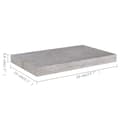Miniatyrbillede 7 af 7: væghylde 50x23x3,8 cm MDF betongrå