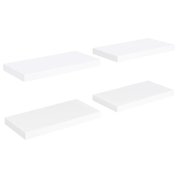 svævehylder 4 stk. 50x23x3,8 cm MDF hvid