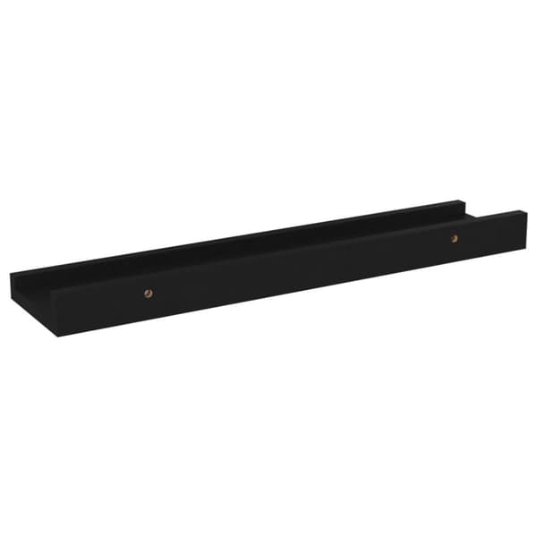 Vägghyllor 4 st svart 40x9x3 cm