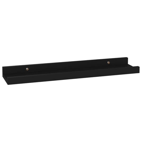 Vägghyllor 4 st svart 40x9x3 cm