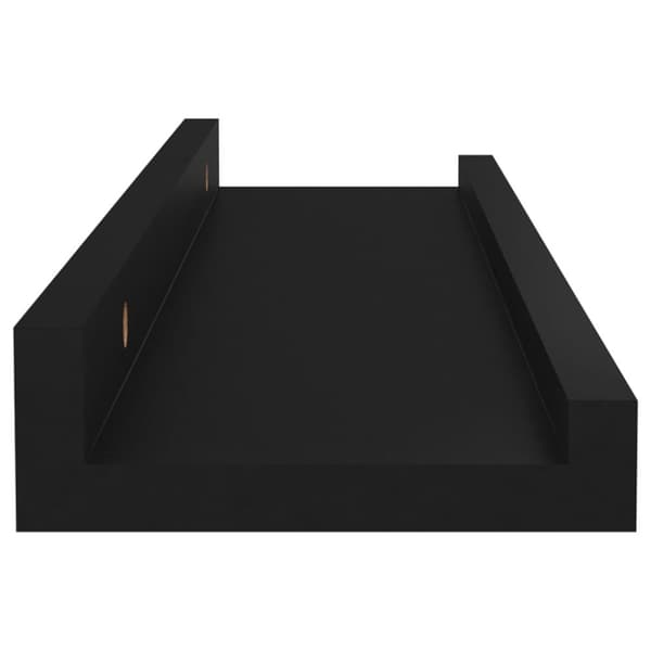 Vägghyllor 4 st svart 40x9x3 cm