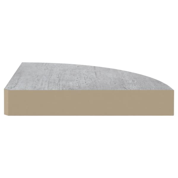 hjørnehylder 4 stk. 35x35x3,8 cm MDF betongrå