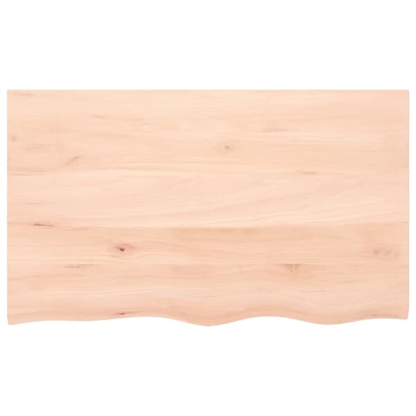 væghylde 100x60x2 cm ubehandlet massivt egetræ