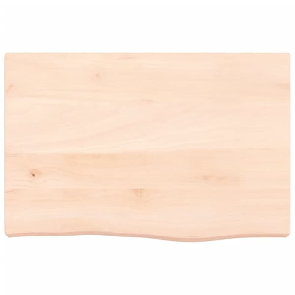 væghylde 60x40x(2-6) cm ubehandlet massivt egetræ
