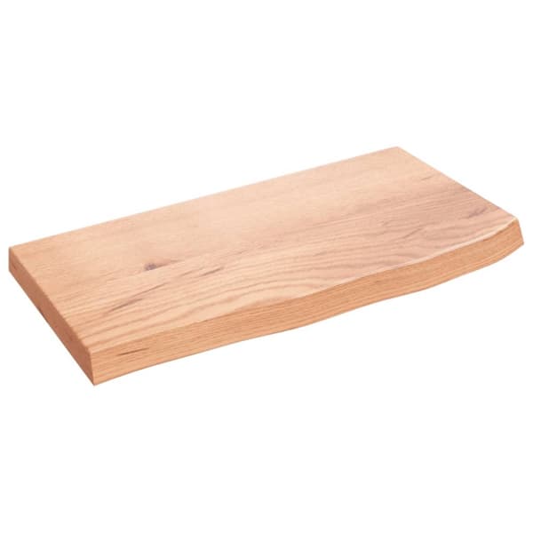 Seinähylly vaaleanruskea 60x30x(2-4) cm käsitelty täystammi