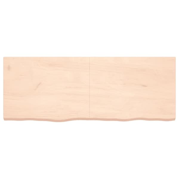 væghylde 160x60x(2-6) cm ubehandlet massivt egetræ