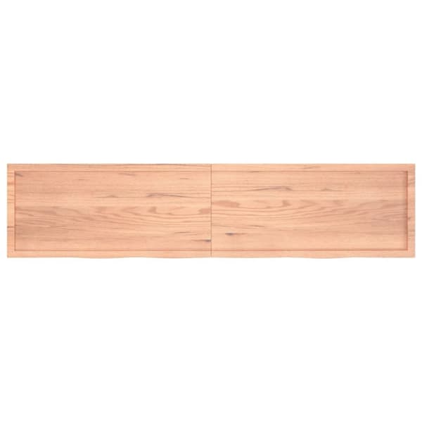 Seinähylly vaaleanruskea 220x50x(2-6) cm käsitelty täystammi