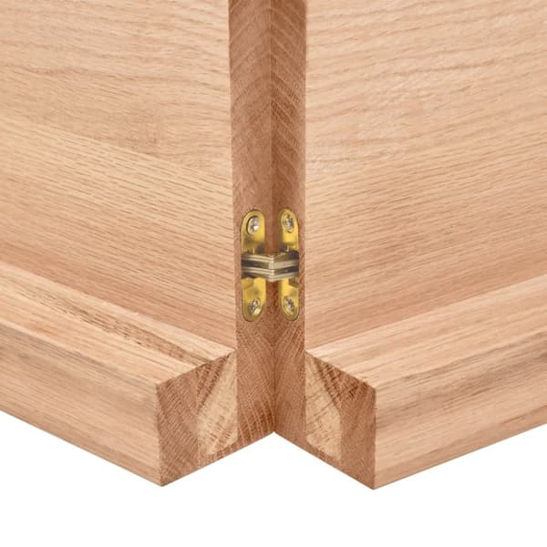 Seinähylly vaaleanruskea 220x50x(2-6) cm käsitelty täystammi