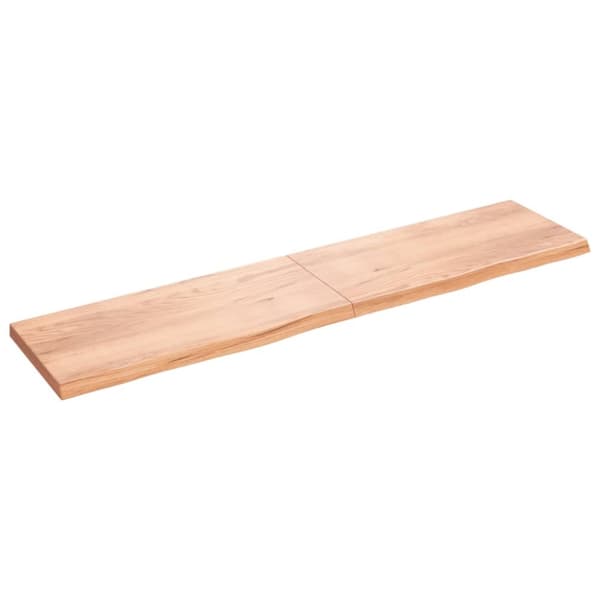 Seinähylly vaaleanruskea 220x50x(2-6) cm käsitelty täystammi