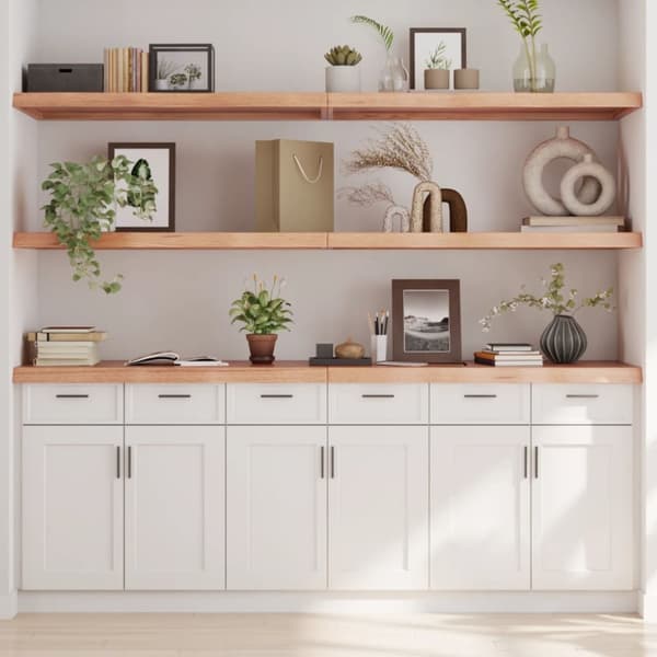 Seinähylly vaaleanruskea 220x50x(2-6) cm käsitelty täystammi
