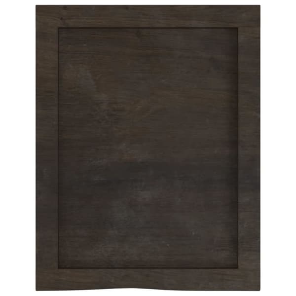 Vägghylla mörkbrun 40x50x(2-6) cm behandlad massiv ek