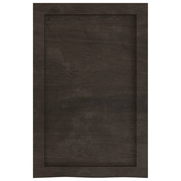 Vägghylla mörkbrun 40x60x(2-4) cm behandlad massiv ek