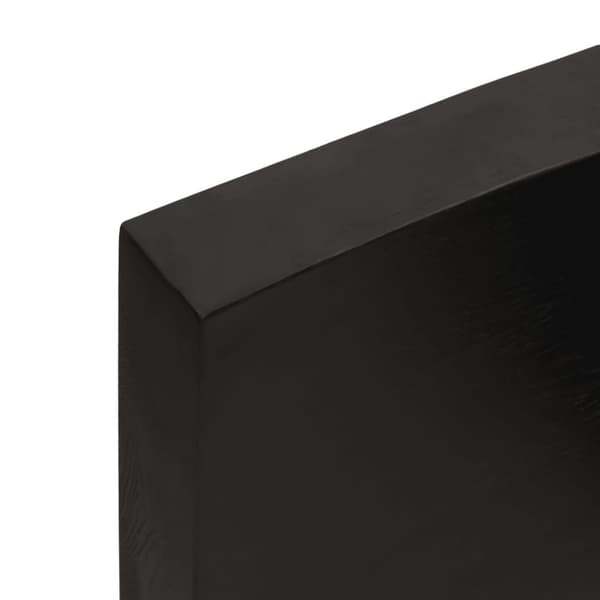 Vägghylla mörkbrun 60x60x(2-6) cm behandlad massiv ek