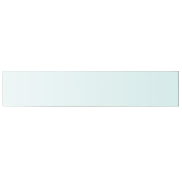 Hyllplan 2 st glas genomskinlig 100x20 cm